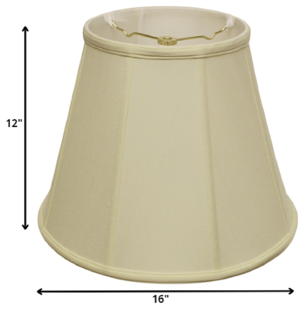 16" Ivory Slanted Empire Monay Shantung Lampshade