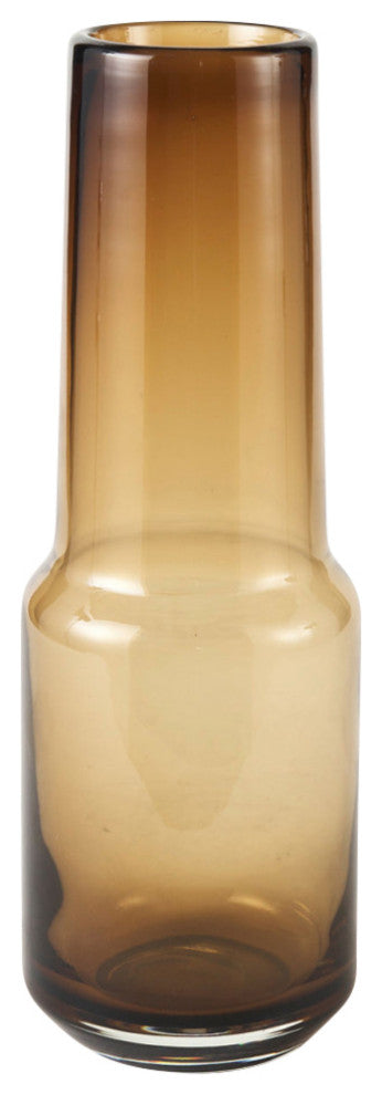 Amrita Gold And Brown Glass Vase, 12"
