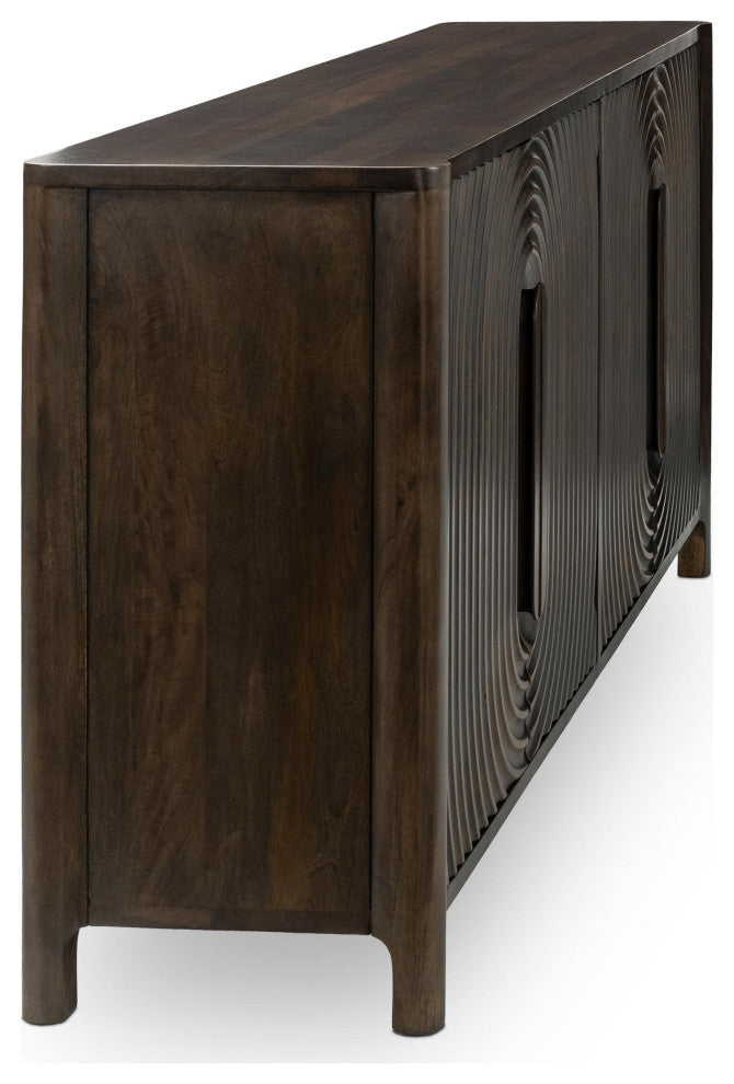Colson 4-Door Buffet Sideboard, Dark Brown