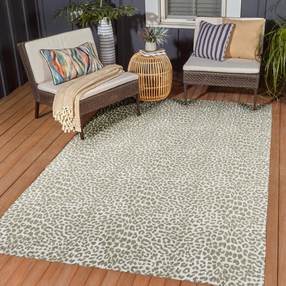 Indoor/Outdoor Mali ML2 Stone Machine Washable 5' x 7'6" Rug