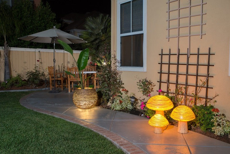 Ixapa Mushroom Lamp With Pitrit Decoration, Small