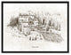 Tuscany Italy Winery Print on Canvas with Picture Frame, 13"x17"