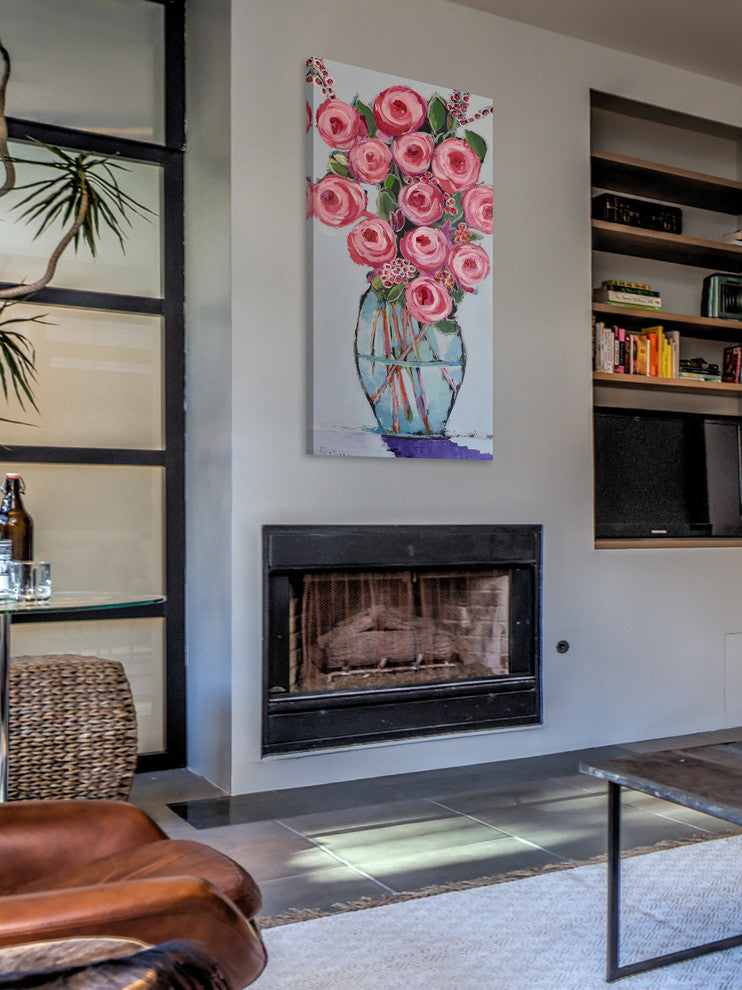 Marmont Hill, "Tall Bouquet" by Michelle Rivera Painting Wrapped Canvas, 30x60