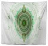 Light Green Cryptical Sphere Abstract Wall Tapestry, 80"x68"