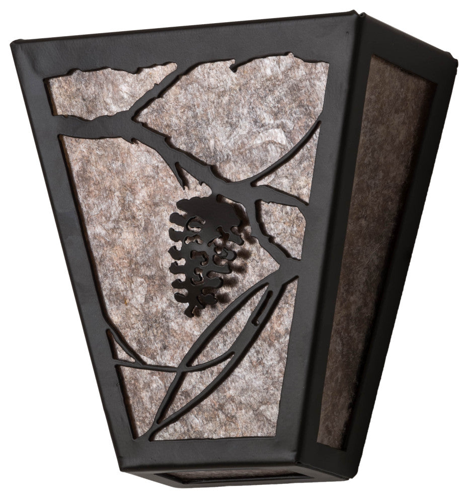 7 Wide Whispering Pines Wall Sconce