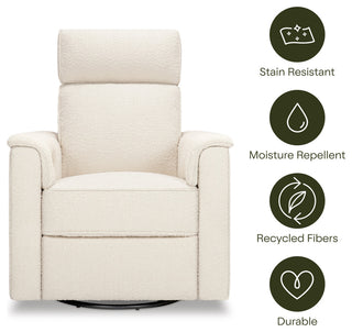 Willa Plus Power Glider Recliner w/ Power Headrest, Performance Ivory Boucle
