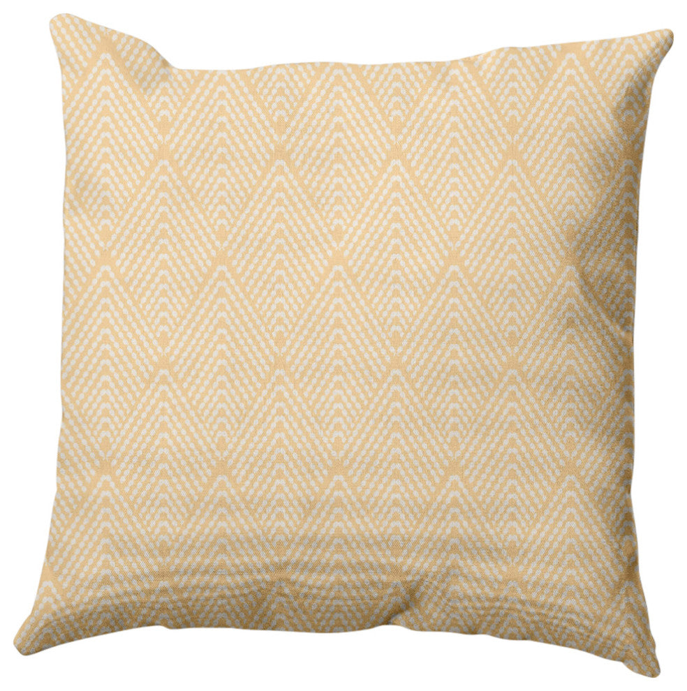 Lifeflor Diamond Decorative Throw Pillow, Corn Yellow, 18"x18"