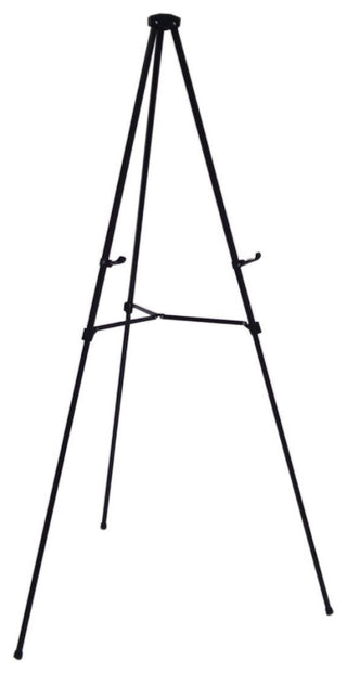 Lightweight Aluminum Telescoping Display Easel, Black