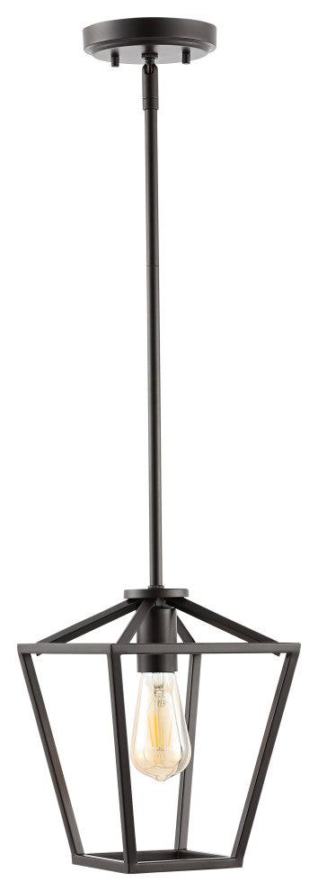 Grace Industrial Farmhouse Iron LED Pendant, Oil Rubbed Bronze, 1-Light