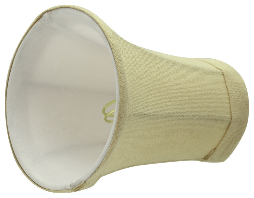 30012-2 Small Bell  Chandelier Clip On Lamp Shade Butter Creme 2 1/2"x4"x5"