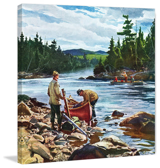 "Fishing Hole" Painting Print on Wrapped Canvas