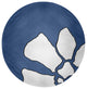 Petal Lines Spring Chenille Rug, Blue, 5' Round