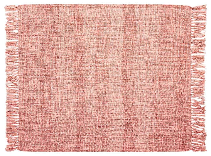 Mina Victory T1123 Throw Blanket, Rose, 50" x 60"