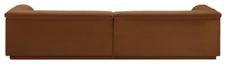 Cascade Upholstered Modular Sofa, Saddle, Velvet, Straight Sofa