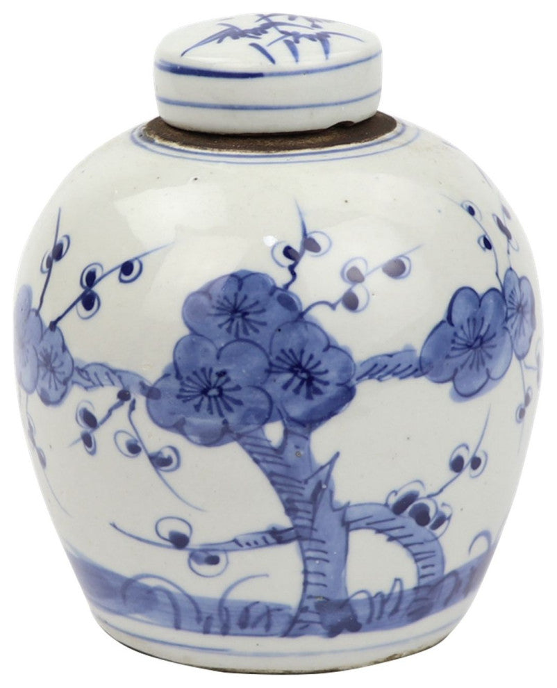 Blue & White Tiny Lid Mini Jar Plum & Pine