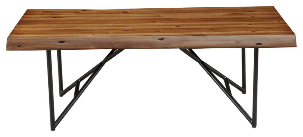 Live Edge Coffee/Cocktail Table, Light Walnut