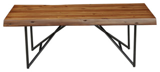 Live Edge Coffee/Cocktail Table, Light Walnut