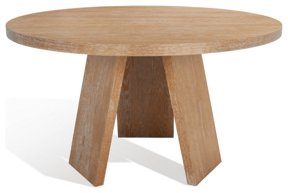 Safavieh Couture Julianna 54" Wood Dining Table, Rustic Oak
