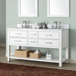 Avanity Brooks 60" Vanity Only, White Finish