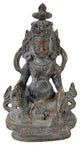 Distressed Marks Bronze Color Metal Zambala Fortune Deity Statue Hws2408