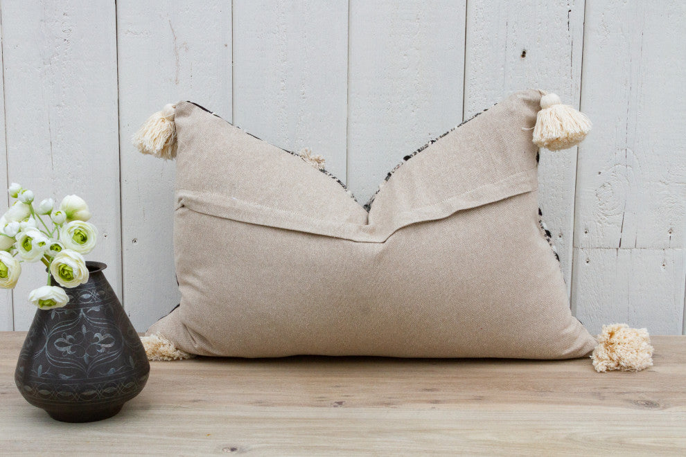 Graphite Gray Nomadic Moroccan Lumbar Pillow
