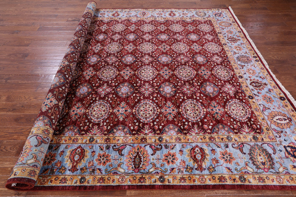 Hand-Knotted Persian Tabriz Wool Rug 9' 0" X 11' 10" - Q12910