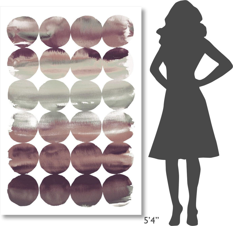 "Summer Dots Plum" Digital Paper Print by Elyse DeNeige, 42"x62"
