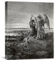 "Jacob Wrestling With The Angel" Canvas Giclee by Gustave Dore, 18"x22"