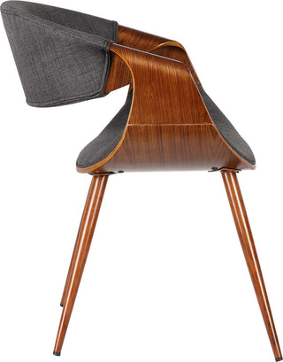 Butterfly Mid-Century Dining Chair, Walnut, Charcoal