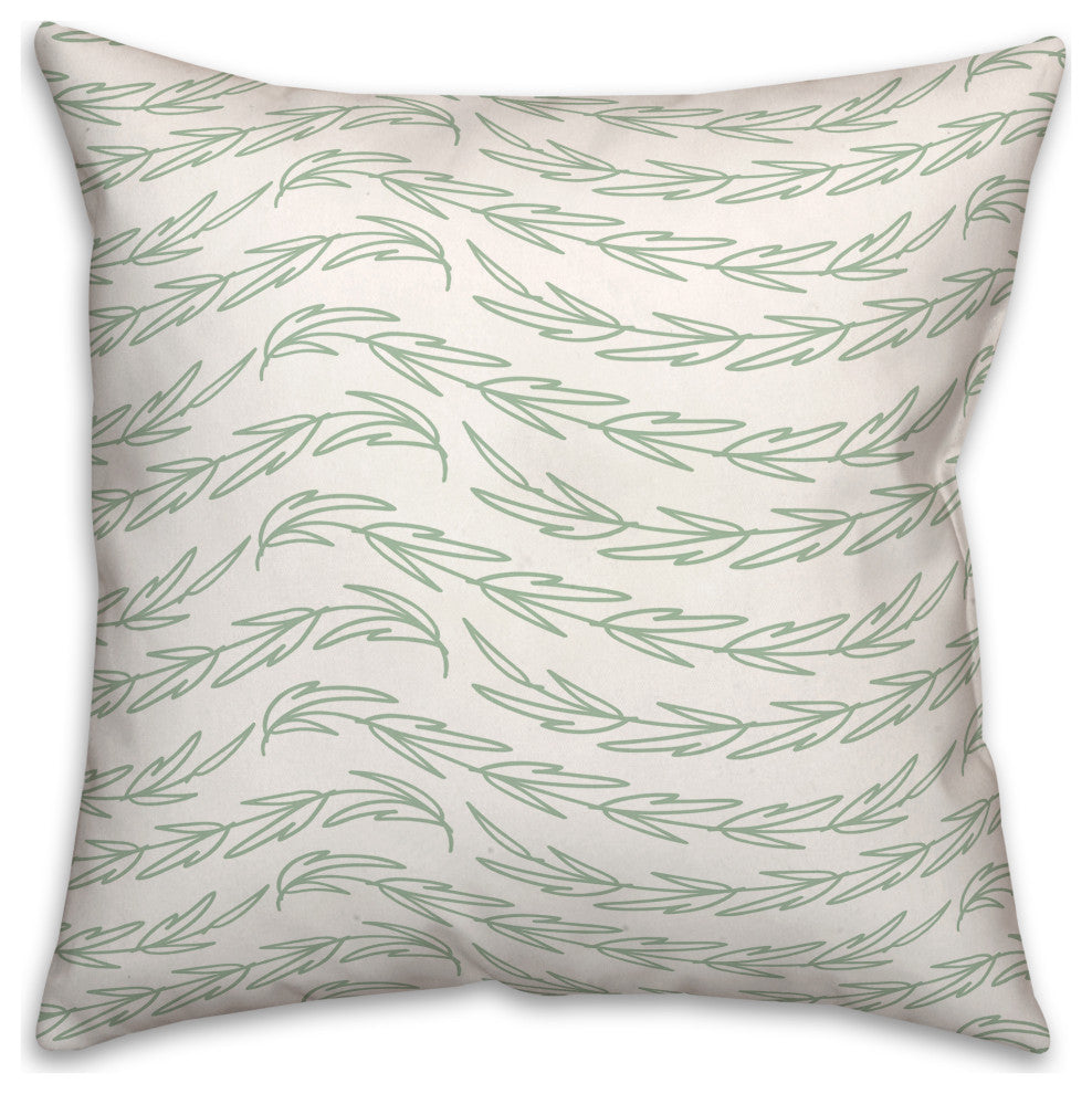 Drawn Vines Pattern 18x18 Spun Poly Pillow