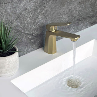 STYLISH Single Handle Bathroom Faucet - Brushed Gold