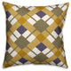 Yellow Argyle Throw Pillow Cover, 20"x20"