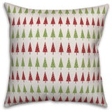 Christmas Tree Pattern 16"x16" Throw Pillow Cover