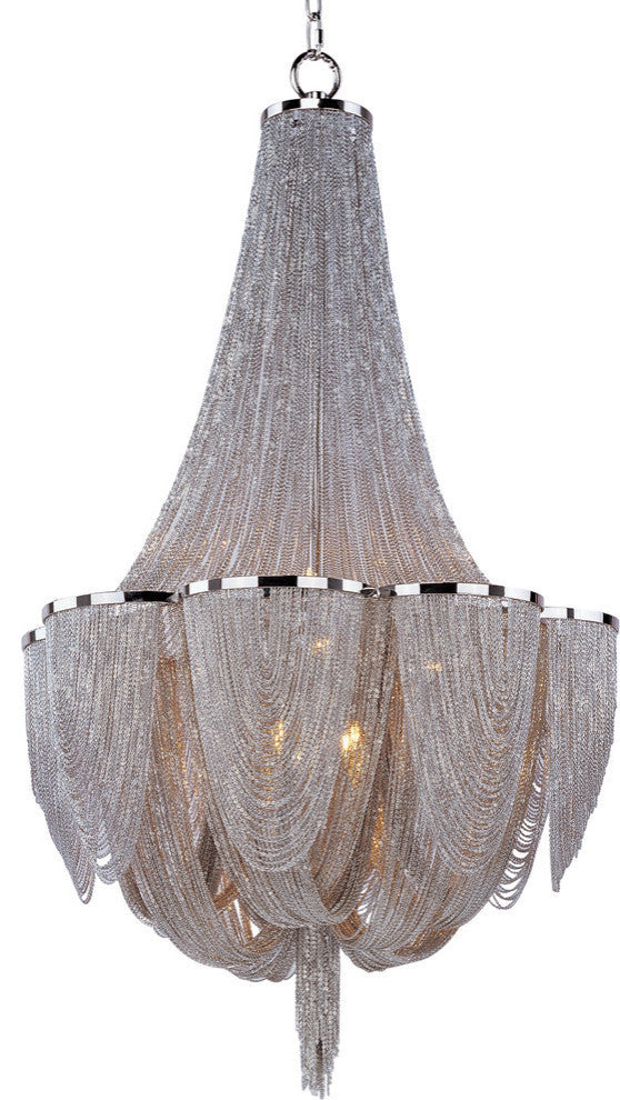 Maxim 21465NKPN Ten Light Chandelier Chantilly Polished Nickel