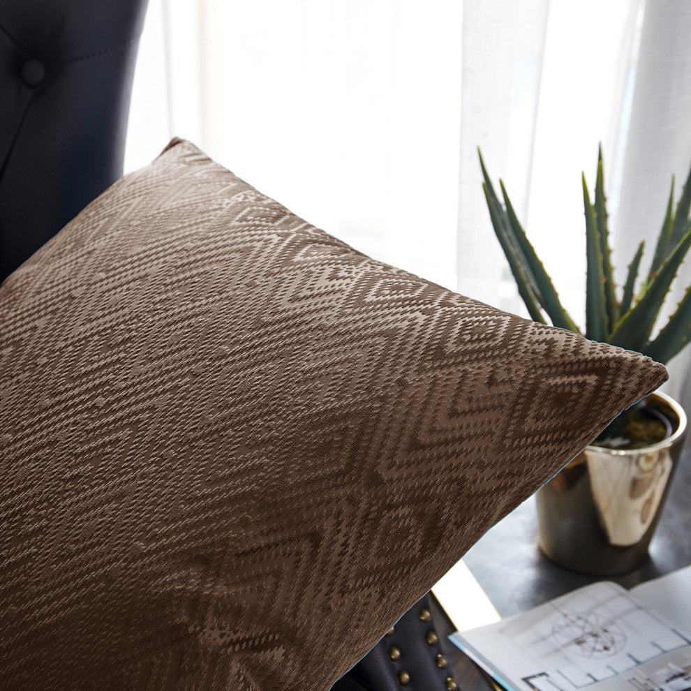 IKAT Velvet Pillow Shell Sets, Carafe, 4 Piece 20" X 20"