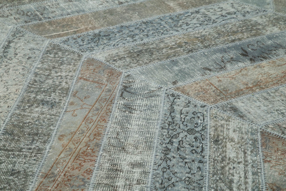 Rug N Carpet - Handwoven Turkish 8' 0" x 12' 0" Unique Patchwork Area Rug