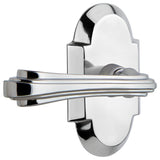 Cottage Plate With Fleur Lever, Bright Chrome, Passage, Left-Handed