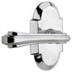 Cottage Plate With Fleur Lever, Bright Chrome, Passage, Left-Handed