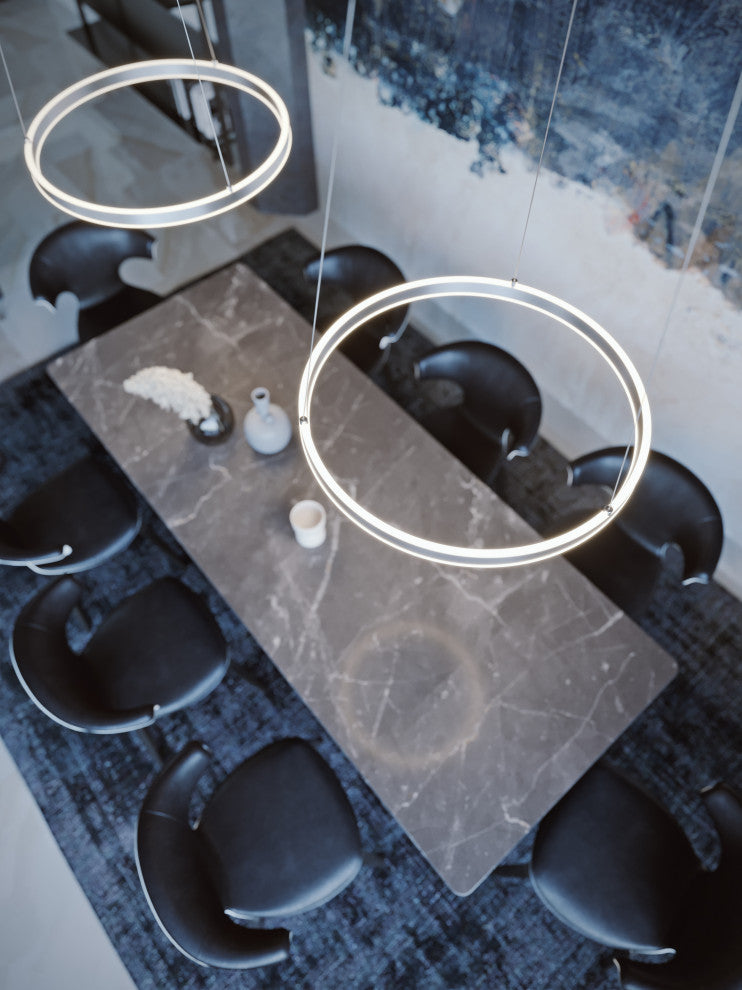 Glo 36" LED Pendant Light, Satin Nickel, 3000K
