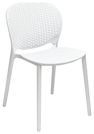 Midcentury Polypropylene Side Chair, Set of 4, White