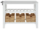 Sezye Kitchen Island, Marble Top and White Finish