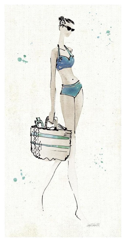 "Beach Divas VI" Digital Paper Print by Anne Tavoletti, 26"x50"