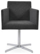 Harput 4 Star Chair, Chrome Base, Dark Gray Camira Wool