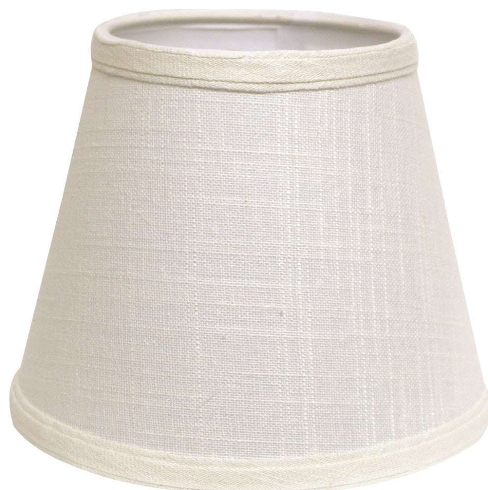 12" White Empire Hardback Slanted Linen Lampshade WF