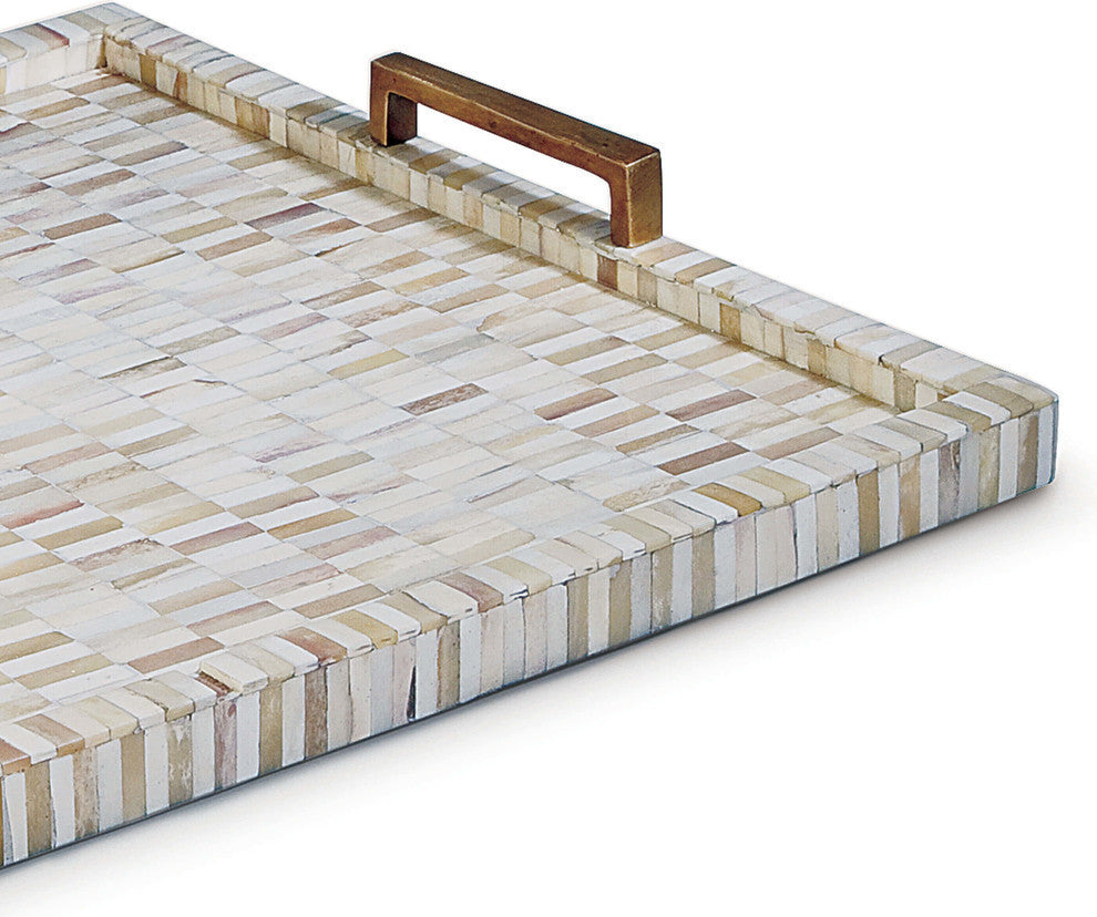 Multi-Tone Bone and Brass Tray