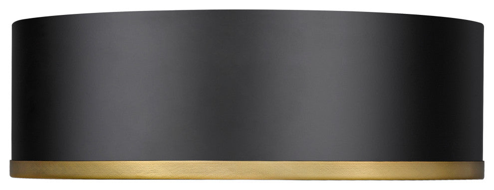 Zlite 2303F3-MB-RB 3-Light Flush Mount, Matte Black