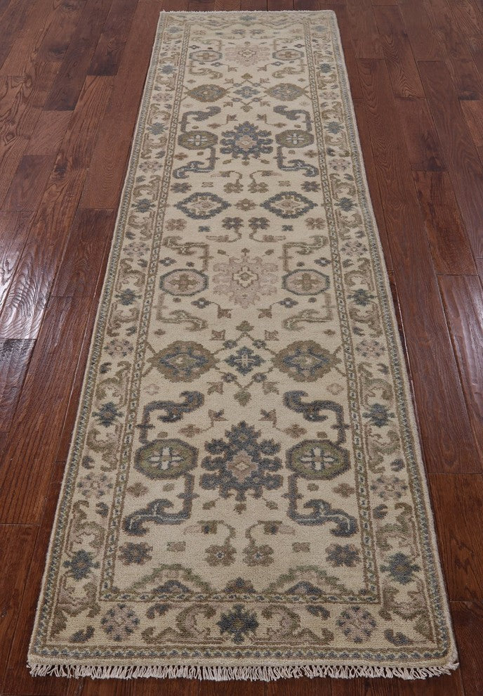 Oushak Handmade Wool Runner Rug 3'x10', Q1222