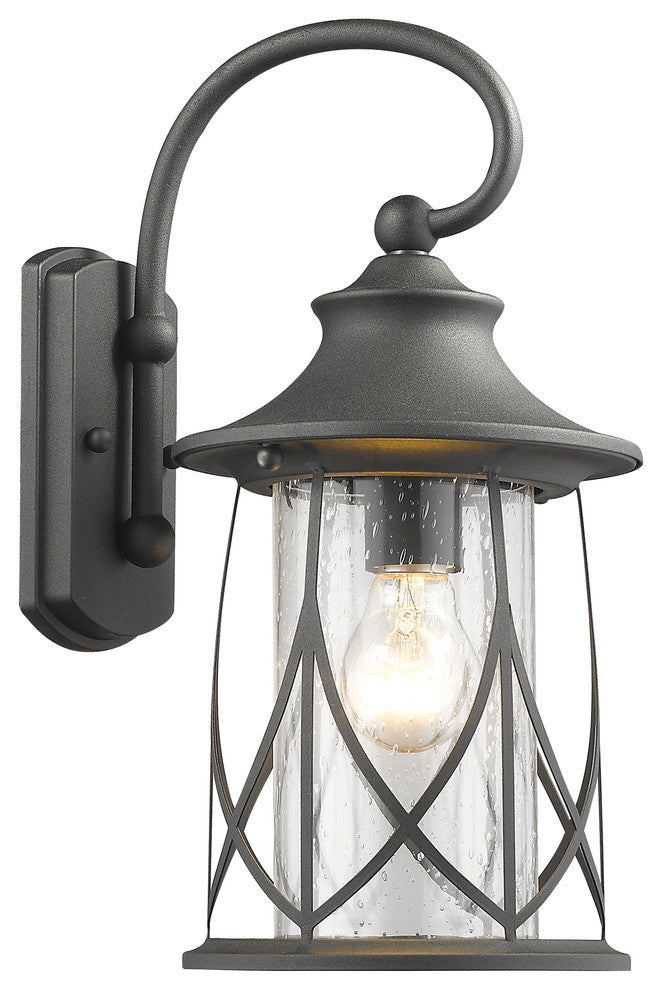 Marhaus 1-Light Black Outdoor Wall Sconce 15" High