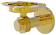 Mercury Tumbler and Toothbrush Holder with Dotted Accents, Polished Brass