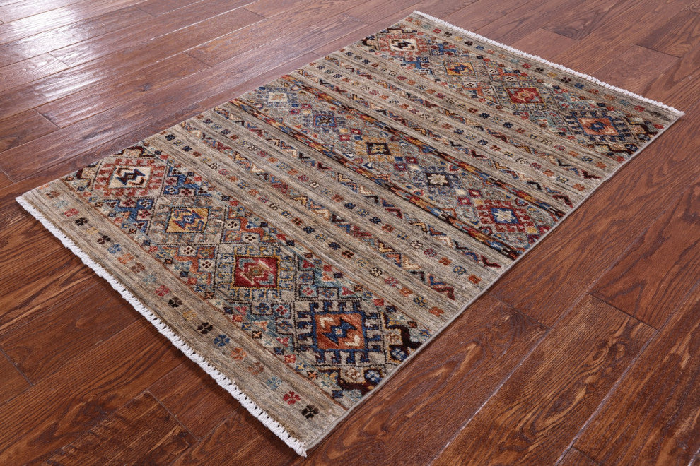 2' 9" X 4' 1" Khorjin Super Kazak Hand Knotted Rug Q10831